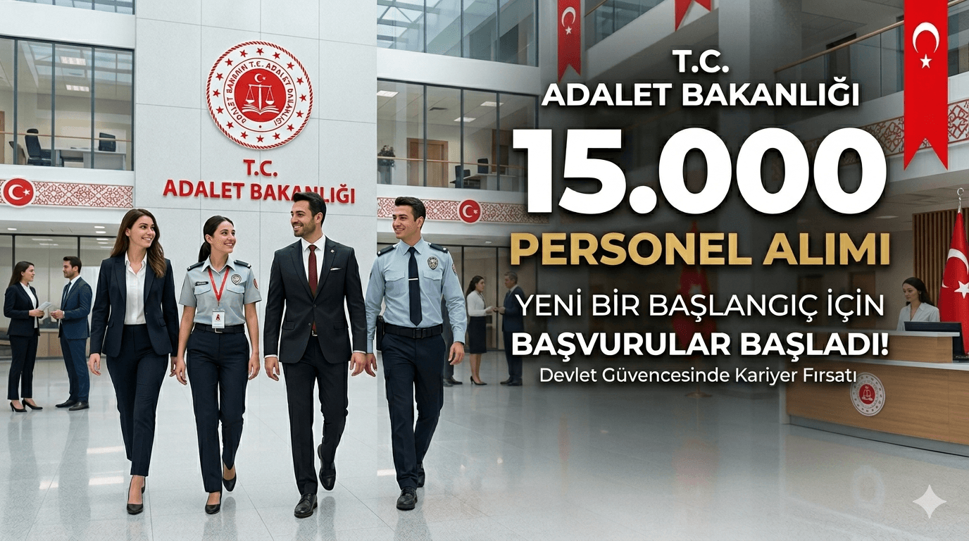 ADALET BAKANLIĞI'NDAN 15 BİN PERSONEL ALIMI